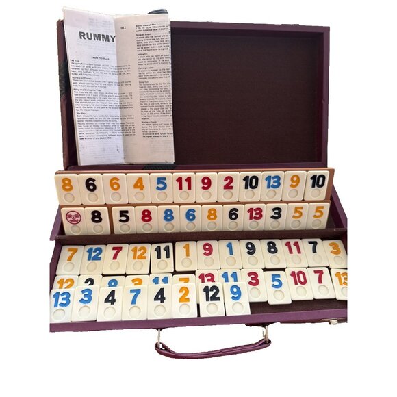 Other - Vintage Rummikub Rummy Tile Game With Carry Case 106 Tiles